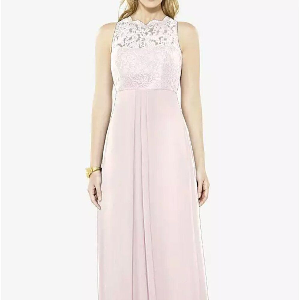 After Six Bridesmaid Dress 6722 in Blush (size 2)